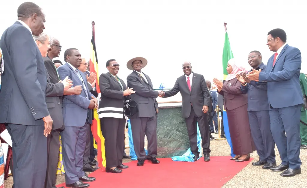 Presidents Museveni, Magufuli lay foundation stone for crude oil pipeline construction